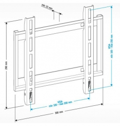 Кронштейн для телевизора Holder LCD-F2608 черный 22 -47 макс.40кг настенный фиксированный