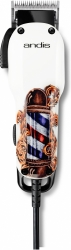 Машинка для стрижки Andis US-1 Fade in Barber Pole Design белый/рисунок