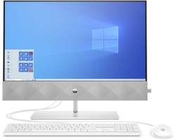 Моноблок HP Pavilion 24-k0015ur 23.8 Full HD Touch i5 10400T (2)/8Gb/SSD256Gb/UHDG 630/CR/Windows 10/GbitEth/WiFi/BT/120W/клавиатура/мышь/Cam/белый