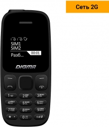 Мобильный телефон Digma A106 Linx 32Mb черный моноблок 1Sim 1.44