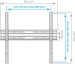 Кронштейн для телевизора Arm Media PLASMA-3 new черный 22-65 макс.55кг настенный фиксированный