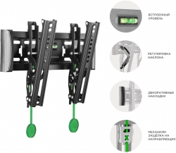 Кронштейн для телевизора Onkron TM4 черный 17-43 макс.36.5кг настенный наклон