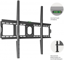 Кронштейн для телевизора Onkron UF4 черный 55-100 макс.75кг настенный фиксированный