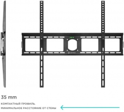 Кронштейн для телевизора Onkron UF4 черный 55-100 макс.75кг настенный фиксированный
