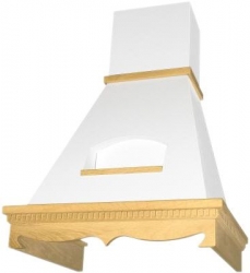 Вытяжка каминная Elikor Бельведер 60П-650-П3Д бежевый/дуб неокрашенный