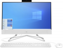 Моноблок HP 22-df0013ur 21.5 Full HD Cel J4025D (2)/4Gb/1Tb 7.2k/UHDG 600/CR/Windows 10/GbitEth/WiFi/BT/65W/клавиатура/мышь/Cam/белый 1920x1080
