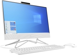 Моноблок HP 22-df0013ur 21.5 Full HD Cel J4025D (2)/4Gb/1Tb 7.2k/UHDG 600/CR/Windows 10/GbitEth/WiFi/BT/65W/клавиатура/мышь/Cam/белый 1920x1080