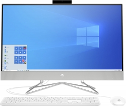 Моноблок HP 27-dp0025ur 27 Full HD PG G6400T (3.4)/4Gb/SSD128Gb/UHDG 610/CR/Windows 10/GbitEth/WiFi/BT/90W/клавиатура/мышь/Cam/серебристый 1920x108