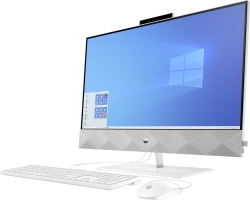 Моноблок HP Pavilion 27-d0009ur 27 Full HD i3 10300T (3)/8Gb/1Tb 7.2k/MX350 2Gb/CR/Windows 10/GbitEth/WiFi/BT/150W/клавиатура/мышь/Cam/белый 1920x1
