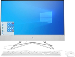 Моноблок HP 24-df0014ur 23.8 Full HD Ath 3050U (2.3)/4Gb/SSD128Gb/RGr/CR/Windows 10/GbitEth/WiFi/BT/65W/клавиатура/мышь/Cam/белый 1920x1080