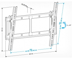 Кронштейн для телевизора Holder LCD-T4609 черный 32 -65 макс.60кг настенный наклон