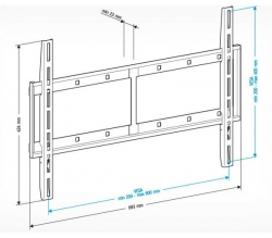 Кронштейн для телевизора Holder LCD-F6607 черный 42 -65 макс.60кг настенный фиксированный