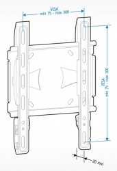 Кронштейн для телевизора Holder LCDS-5045 металлик 19 -40 макс.45кг настенный фиксированный