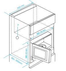 Микроволновая печь Beko MGB25333BG черный (встраиваемая)