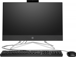 Моноблок HP 22-df0041ur 21.5 Full HD Ath 3050U (2.3)/4Gb/SSD256Gb/RGr/CR/Free DOS 3.0/GbitEth/WiFi/BT/65W/клавиатура/мышь/Cam/черный 1920x1080