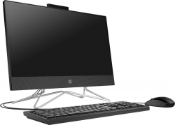 Моноблок HP 22-df0041ur 21.5 Full HD Ath 3050U (2.3)/4Gb/SSD256Gb/RGr/CR/Free DOS 3.0/GbitEth/WiFi/BT/65W/клавиатура/мышь/Cam/черный 1920x1080