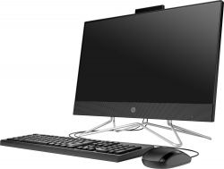 Моноблок HP 22-df0041ur 21.5 Full HD Ath 3050U (2.3)/4Gb/SSD256Gb/RGr/CR/Free DOS 3.0/GbitEth/WiFi/BT/65W/клавиатура/мышь/Cam/черный 1920x1080