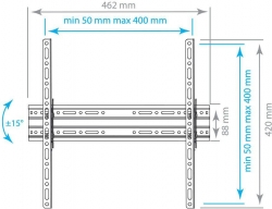 Кронштейн для телевизора Arm Media PLASMA-4 new черный 22-65 макс.55кг настенный наклон