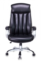 Кресло руководителя Бюрократ T-9922 черный Leather Venge Black искусственная кожа крестовина пластик пластик серебро