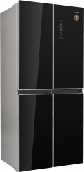 Холодильник Weissgauff WCD 337 NFB черное стекло