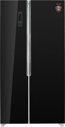 Холодильник Weissgauff WSBS 500 NFB Inverter черное стекло