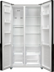 Холодильник Weissgauff WSBS 500 NFB Inverter черное стекло