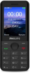 Мобильный телефон Philips E172 Xenium черный моноблок 2Sim 2.4 240x320 0.3Mpix GSM900/1800 MP3 FM microSD max16Gb