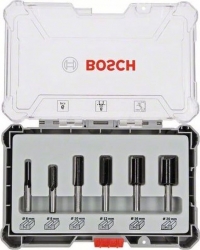 Набор фрез по дер. Bosch 2607017466 d(посад.)=8мм (фрезеры) (упак.:6шт)