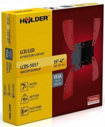 Кронштейн для телевизора Holder LCDS-5057 черный глянец 19-47 макс.30кг настенный наклон