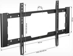 Кронштейн для телевизора Holder LCD-F6910-B черный 32-70 макс.45кг настенный фиксированный