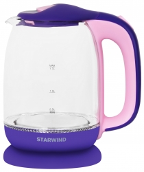 Чайник электрический Starwind SKG1513 фиолетовый/розовый