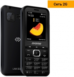 Мобильный телефон Digma LINX B241 32Mb черный моноблок 2.44 240x320 0.08Mpix GSM900/1800