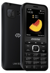 Мобильный телефон Digma LINX B241 32Mb черный моноблок 2.44 240x320 0.08Mpix GSM900/1800