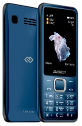 Мобильный телефон Digma LINX B280 32Mb темно-синий моноблок 2.44 240x320 0.08Mpix GSM900/1800