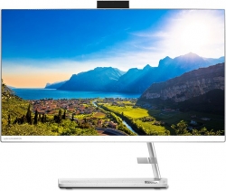 Моноблок Lenovo IdeaCentre 3 24ALC6 23.8 Full HD Ryzen 3 5300U (2.6) 8Gb SSD256Gb RGr DVDRW Free DOS GbitEth WiFi BT 90W клавиатура мышь Cam белый 