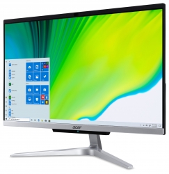 Моноблок Acer Aspire C22-420 21.5 Full HD Ryzen 3 3250U (2.6) 4Gb 1Tb RGr CR Windows 10 WiFi BT 65W клавиатура мышь Cam серебристый 1920x1080