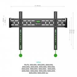 Кронштейн для телевизора Onkron FM6 черный 43-85 макс.68.2кг настенный фиксированный