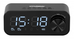 Радиобудильник Hyundai H-RCL420 черный LED часы:цифровые FM