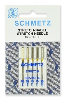 Иглы для швейных машин Schmetz 130/705H-S 65(2)75(2)90(1) 5шт Stretch Blister
