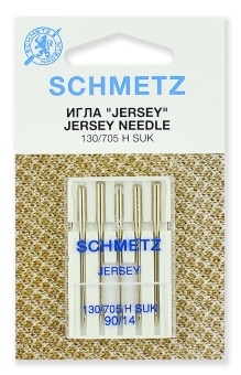 Иглы для швейных машин Schmetz 130/705H SUK 90  5шт Jercey Blister
