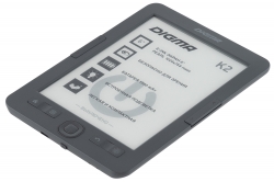 Электронная книга Digma K2 6 E-ink HD Pearl 758x1024 600MHz/4Gb/microSDHC/подсветка дисплея темно-серый