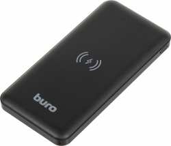 Мобильный аккумулятор Buro BPW10E 10000mAh 2A 2xUSB беспроводная зарядка черный (BPW10E10PBK)