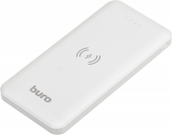 Мобильный аккумулятор Buro BPW10E 10000mAh 2A 2xUSB беспроводная зарядка белый (BPW10E10PWT)