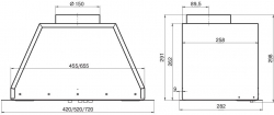 Вытяжка встраиваемая Elikor Flat 52П-650-К3Д черный