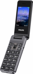 Мобильный телефон Philips E2601 Xenium темно-серый раскладной 2Sim 2.4 240x320 Nucleus 0.3Mpix GSM900/1800 FM microSD max32Gb