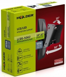 Кронштейн для телевизора Holder LCDS-5062 белый 19 -32 макс.30кг настенный поворот и наклон