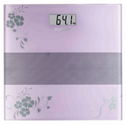 Весы напольные электронные Scarlett SC-BS33E060 фиолетовый/рисунок