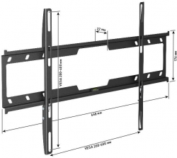 Кронштейн для телевизора Holder F6618-B черный 32 -70 макс.45кг настенный фиксированный