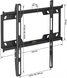 Кронштейн для телевизора Holder F3616-B черный 22 -47 макс.25кг настенный фиксированный