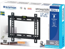 Кронштейн для телевизора Kromax IDEAL-5 белый 15 -47 макс.40кг настенный фиксированный